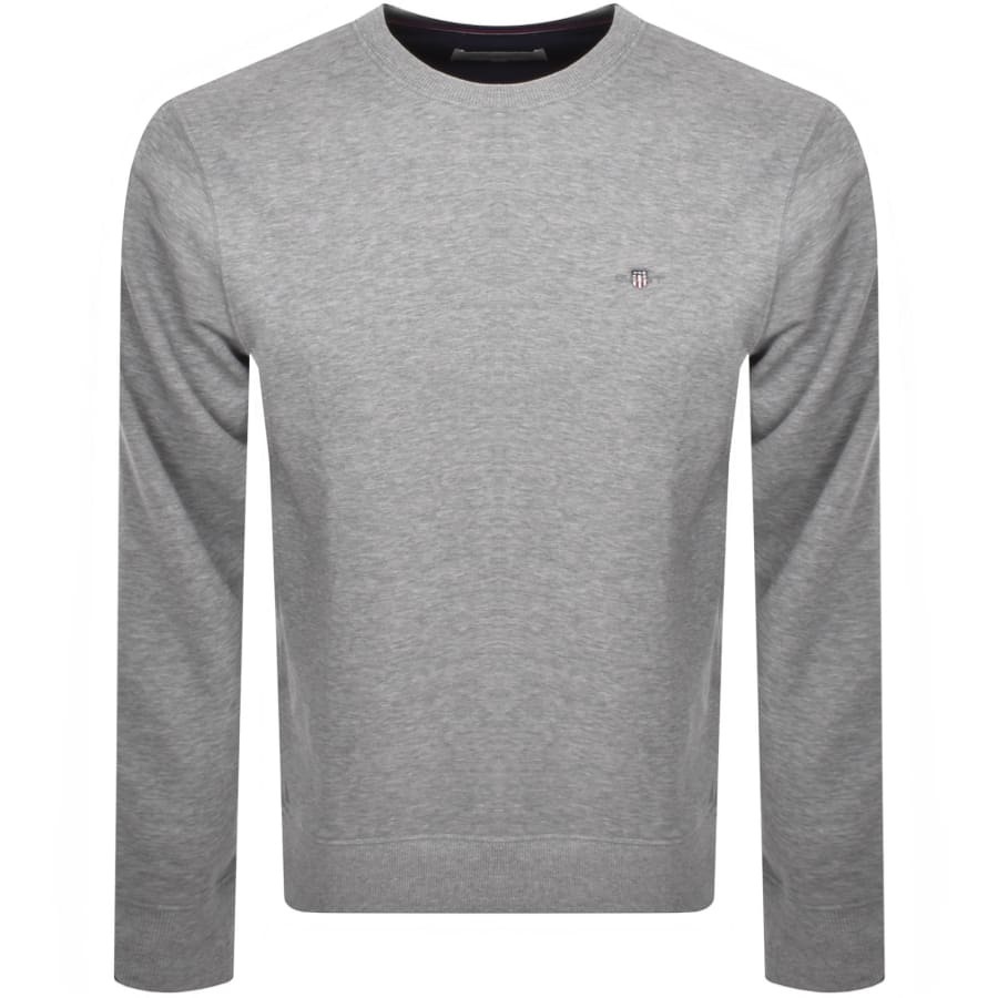 Gant Regular Shield Crew Neck Sweatshirt Grey